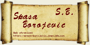 Spasa Borojević vizit kartica
